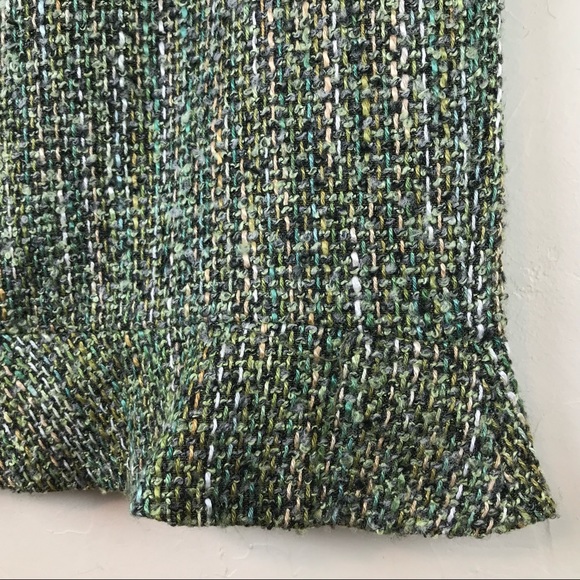 INC Mermaid Green Tweed Ruffle Skirt 6 - Picture 3 of 7